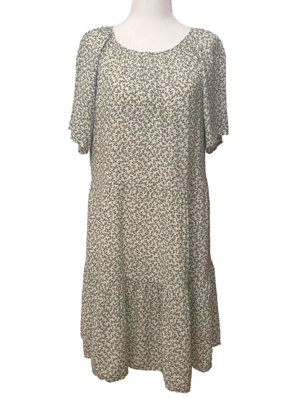 Rails Clarissa Floral Mini Dress Sz M Green Garden Boho Cottagecore Babydoll